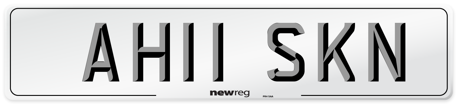 AH11 SKN Number Plate from New Reg